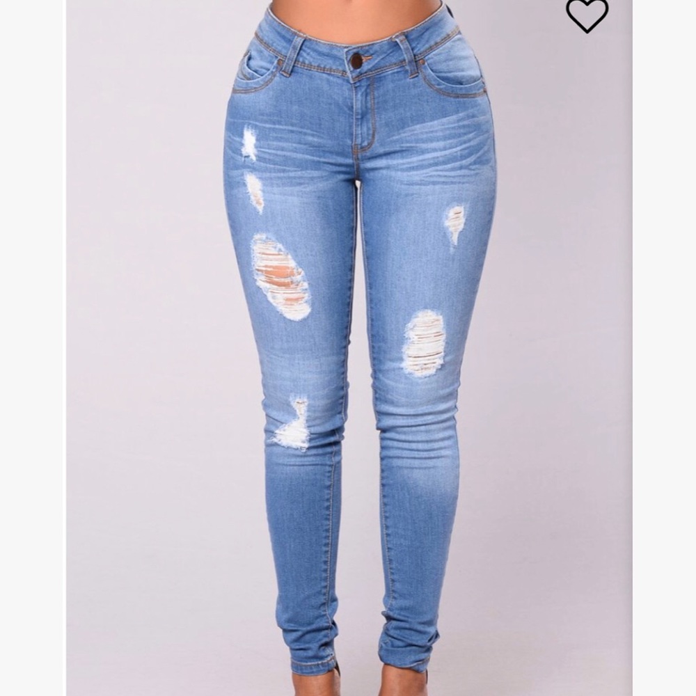 NEW Fashion Nova Light Blue Jeans